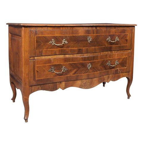 Italian Rococo Walnut And Rosewood Commode 18th Century Antique