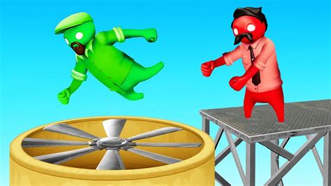 Beat The Spinning Blades To Win Gang Beasts Youtube