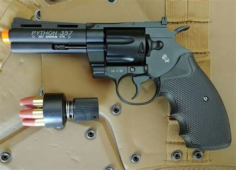Colt Co2 Python 4 Full Metal 357 Magnum Airsoft Revolver Pistol Gun