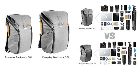 Comaparación Everyday Backpack Peak Design de 20 y 30L - Microgamma