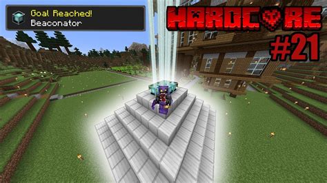 Hardcore Minecraft I Got A Full Sextuple Beacon 21 Youtube