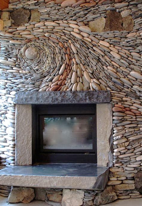 Diy Outdoor River Rock Fireplace Fireplace Ideas