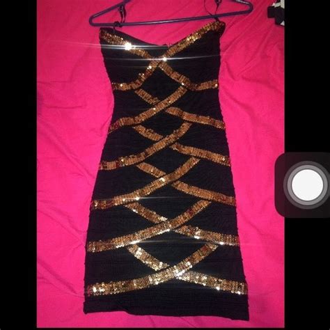 Black And Bronze Tight Fitted Dress Tight Fitted Dresses Fitted Dress
