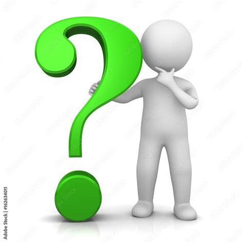 Question Mark 3d Green Interrogation Point Asking Sign Punctuation Mark