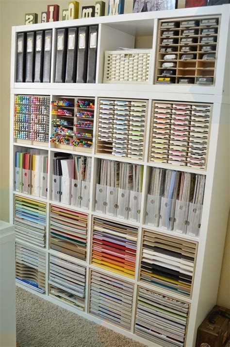 Paper Craft Storage In Ikea Shelves Workroom Ikearegalen Papie