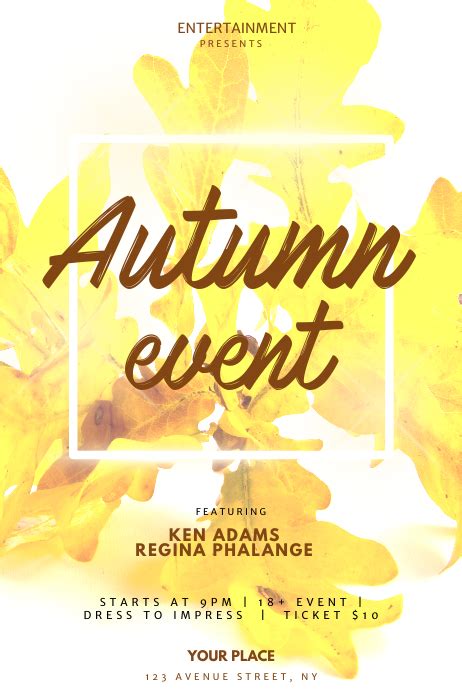 Autumn Fall Event Flyer Template Postermywall