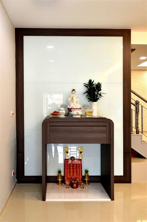 Malaysia with chinese and indian characteristics. #altar #wood #woodwork #round #glasspanel #praying #buddha ...