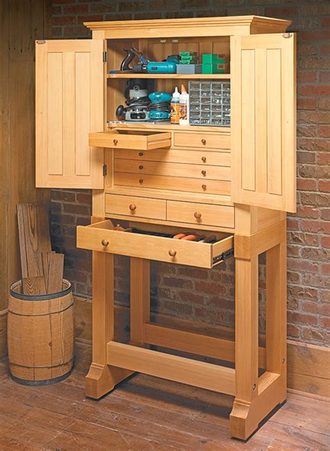 Classic Oak Tool Cabinet Woodworking Project Woodsmith Plans