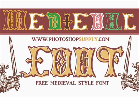 Medieval Font Photoshop Supply