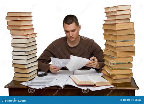 Hard Working Man Stock Image Image Of Educative Boredom 4103161