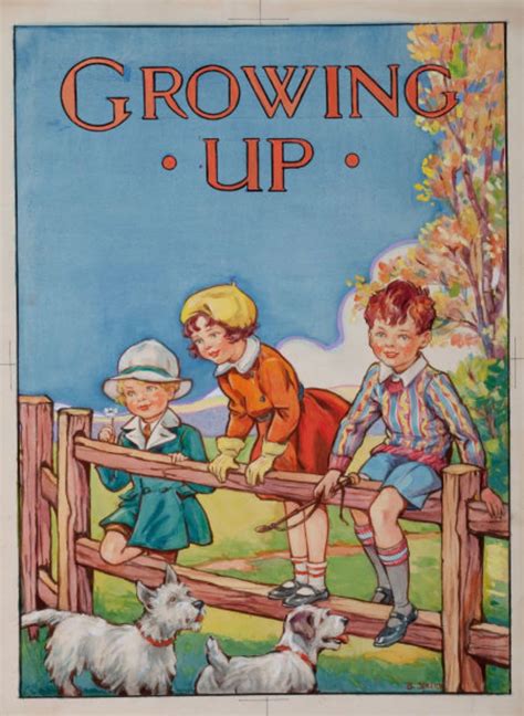 Growing Up 1930s Childrens Book Cover Painting Northern