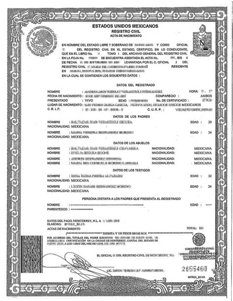 Birth Certificate Translation Template English To Spanish With Regard