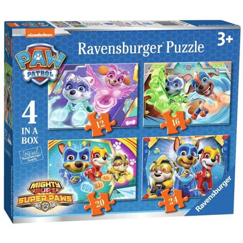 Ravensburger Paw Patrol Mighty Pups 4 In A Box Jigsaw Puzzles Bright