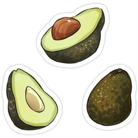Avocados Stickers By Seelpeel Redbubble