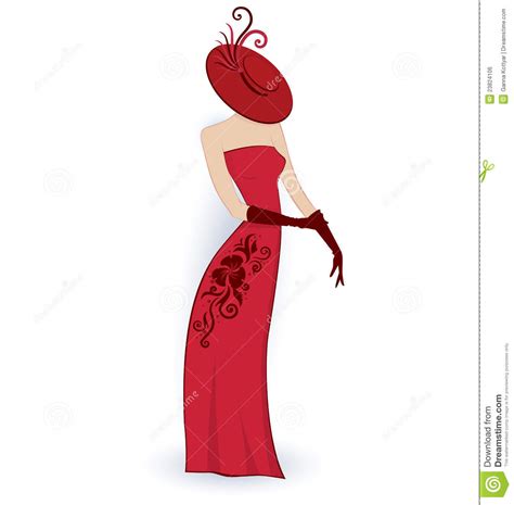 Classy Lady In Red Dress Royalty Free Stock Image Image 23824106