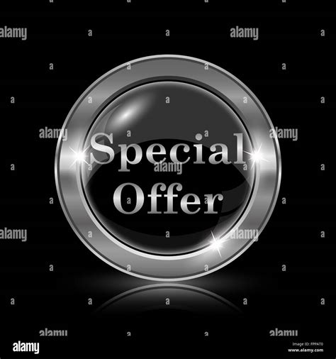 Special Offer Icon Internet Button On Black Background Stock Photo Alamy