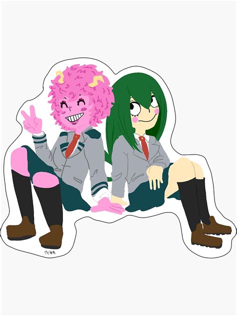 Mina Ashido And Tsuyu Asui Sticker For Sale By Mikadofanart Redbubble