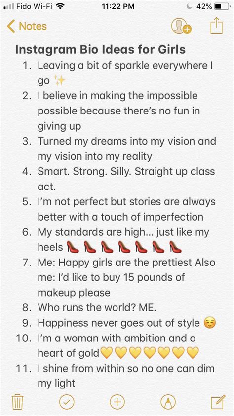 instagram bio ideas for girls | Instagram bio quotes, Instagram quotes