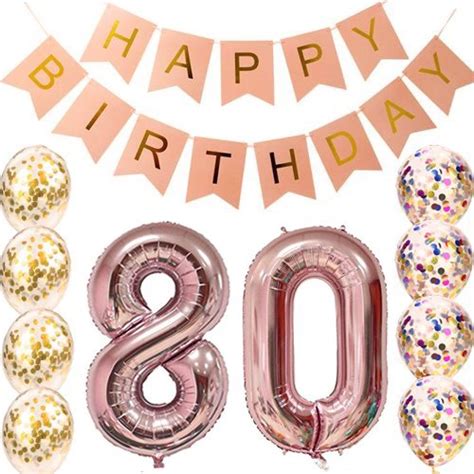Buy 80th Birthday Decorations Party Supplies 80th Birthday Balloons