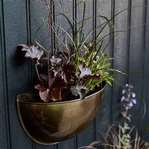 Sola Brass Wall Planter By Rowen And Wren