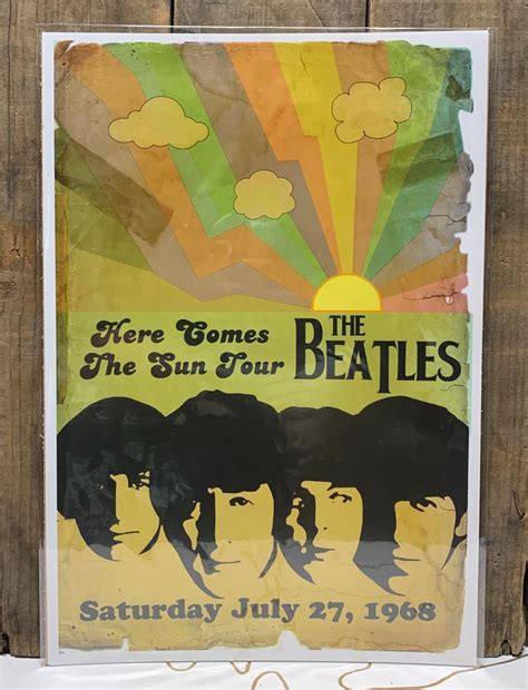 Here Comes The Sun Tour The Beatles 1968 Boardwalk Vintage