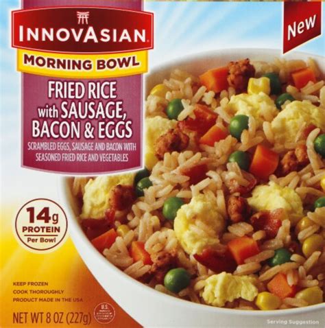 Innovasian Cuisine Sausage Bacon And Eggs Fried Rice Morning Bowl 8 Oz