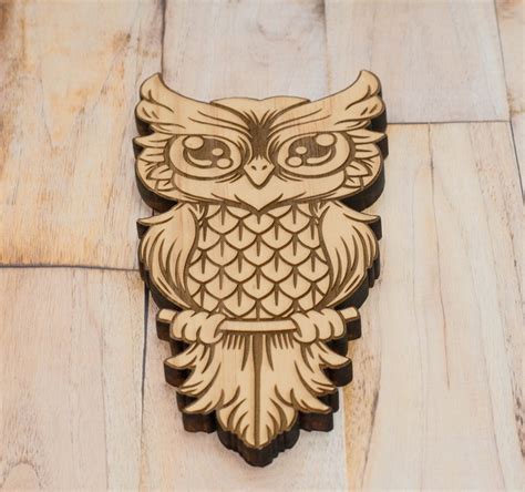 Wooden Owl Wall Art Wooden Home Decor Engraved Owl Etsy
