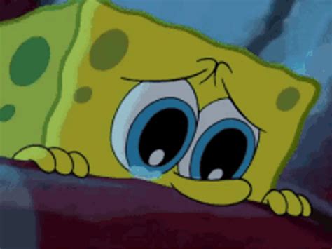 Spongebob Squarepants Sadly Sneaking And Teary Eyed 