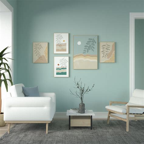 Blue Green Paint Color For Living Room