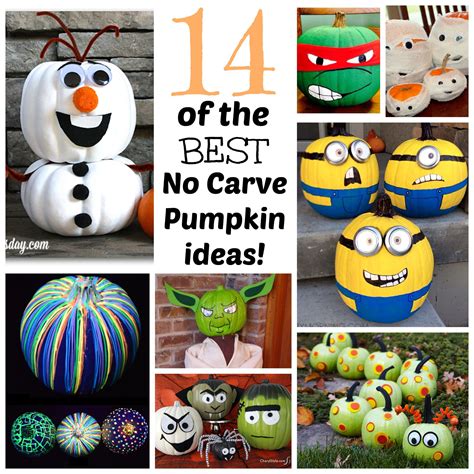 14 Of The Best No Carve Pumpkin Ideas Best Pumpkin Ideas Ideas
