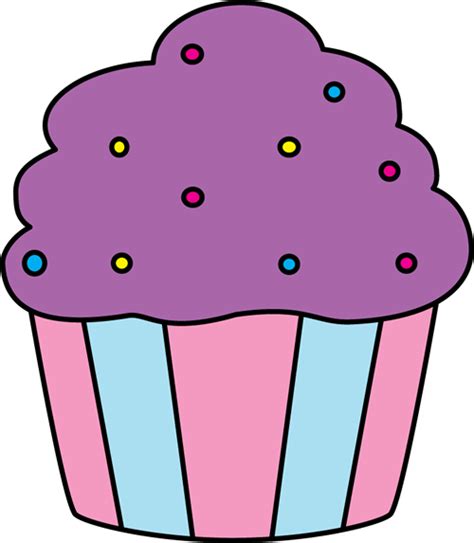 Purple Cupcake With Sprinkles Clip Art Purple Cupcake With Sprinkles