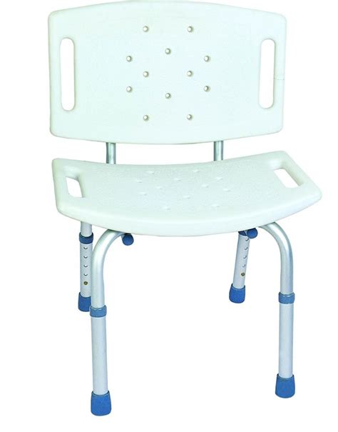 Folding Bath Shower Seat Stool Bench Adjustable Height Lightweight