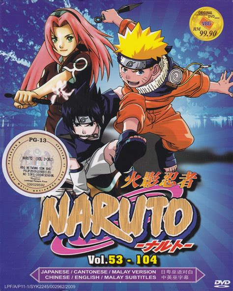 Dvd Anime Naruto Season 2 3 Vol53 104 Box Set 52 Episodes Region All