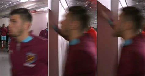Liverpool V West Ham Aaron Cresswell Touches Anfield Sign Ahead Of Premier League Clash