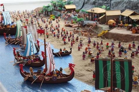 Le Mont Saint Michel En Playmobil Lors Des Invasions Vikings Du 10ème