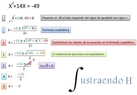 Ecuaciones Cuadráticas Formula General Ejercicio 5 Sustraendo H