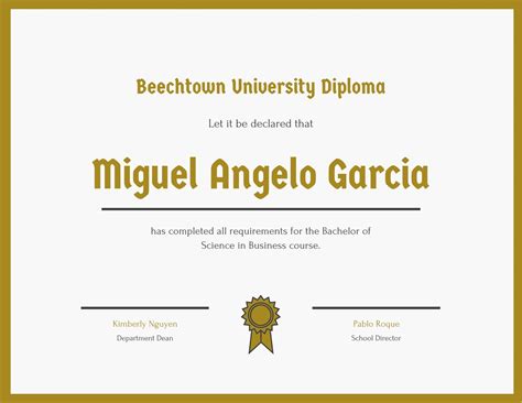 College Diploma Certificate Templates By Canva