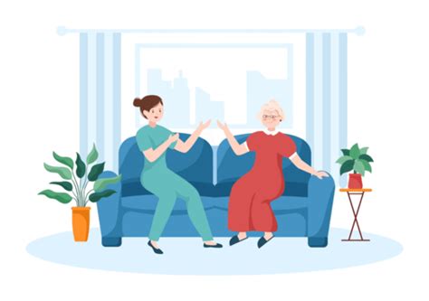 Caregiving Clipart Elderly Couple Assisting With Elderly Walker Vector