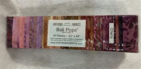 Bali Pop Strips Cherry 40 Pieces 25 X 44 Hoffman Fabrics