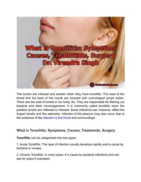 Ppt What Is Tonsillitis Symptoms Causes Treatments Surgery Dr