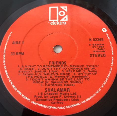 Shalamar Friends 1982 Vinyl Discogs