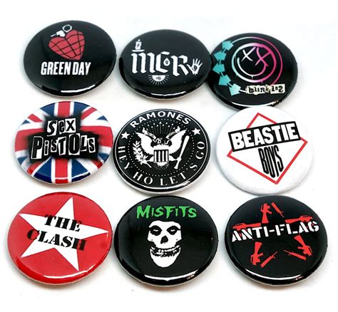 Band Logo Pins Rock Punk Metal Pop Music Pins Any Band Etsy