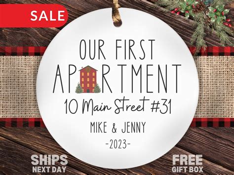 Personalized Apartment Ornament Custom Address Names Year First
