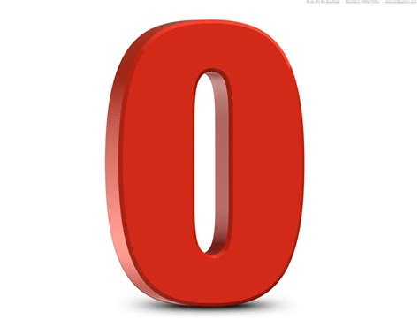 Red Number 0 Clip Art Library
