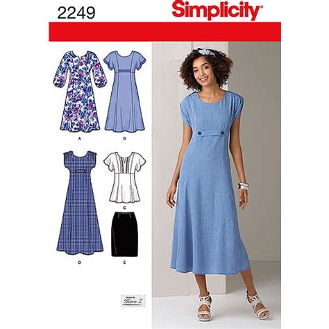 Simplicity Misses Size 10 18 Dress Pattern 1 Each