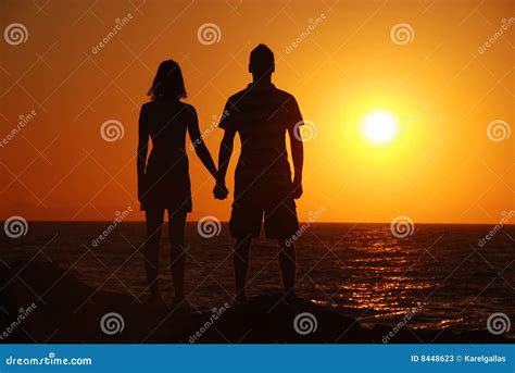 Girlboysea And Sunset Stock Image Image Of Sunset Couple 8448623
