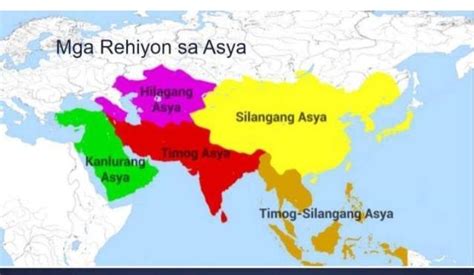 Map Of Timog At Kanlurang Asya Brainlyph