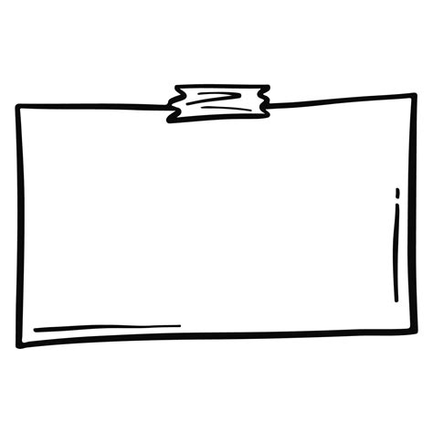 Notepaper In Sketch Transparent Paper Note In Doodle Hand Drawn Note