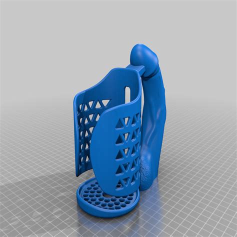 Free Stl File Nsfw Can Holder With Coozie Curved Penis 🥫・3d Print