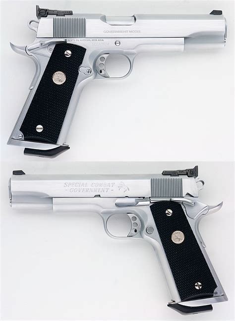 Colt 1911 Special Combat Government Competition Model Hard Chrome 45 Acp
